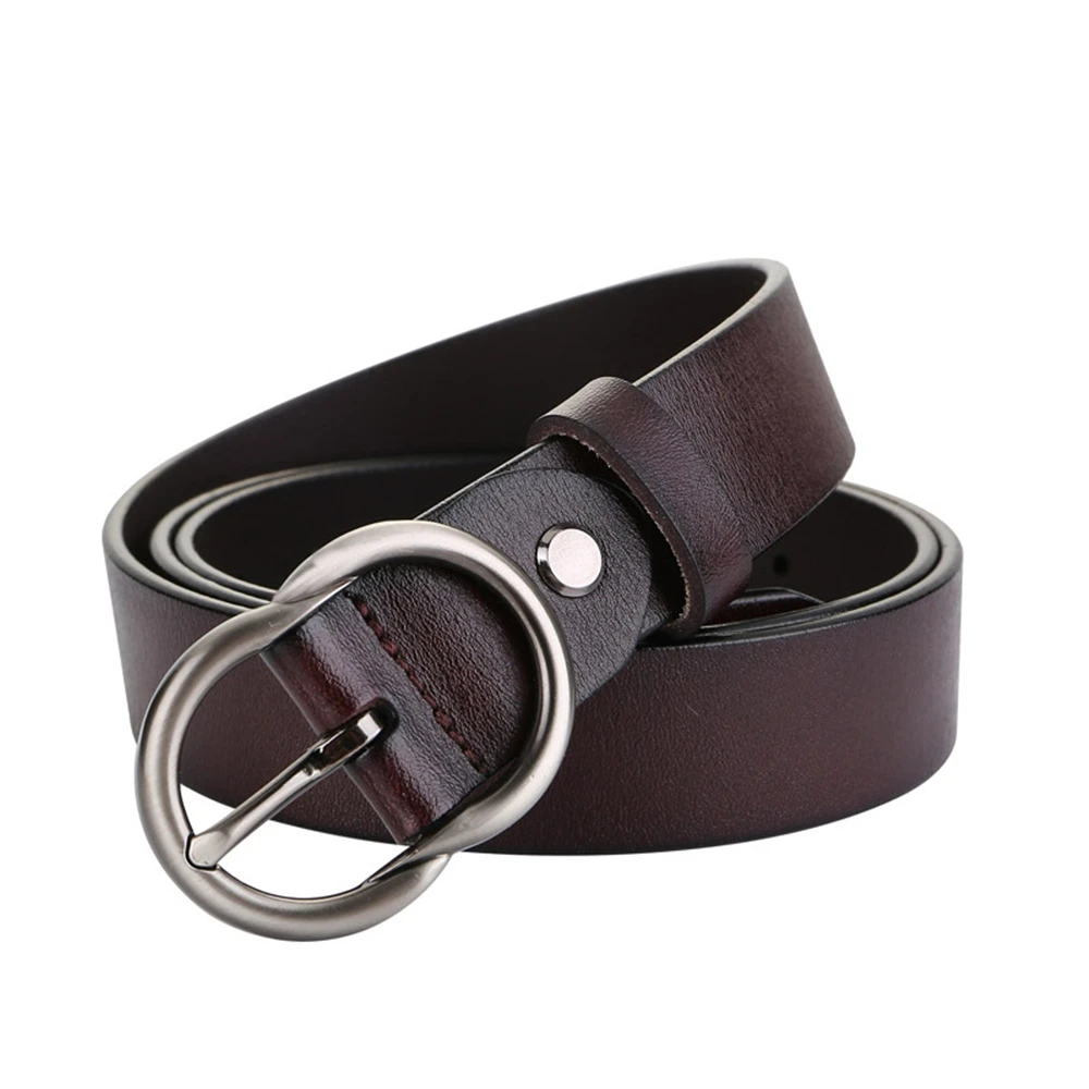 LA SPEZIA Women Belt Genuine Leather Ladies Waist Belt Pin Buckle Solid Red Black White Coffee Casual Women Leather Belt 110cm