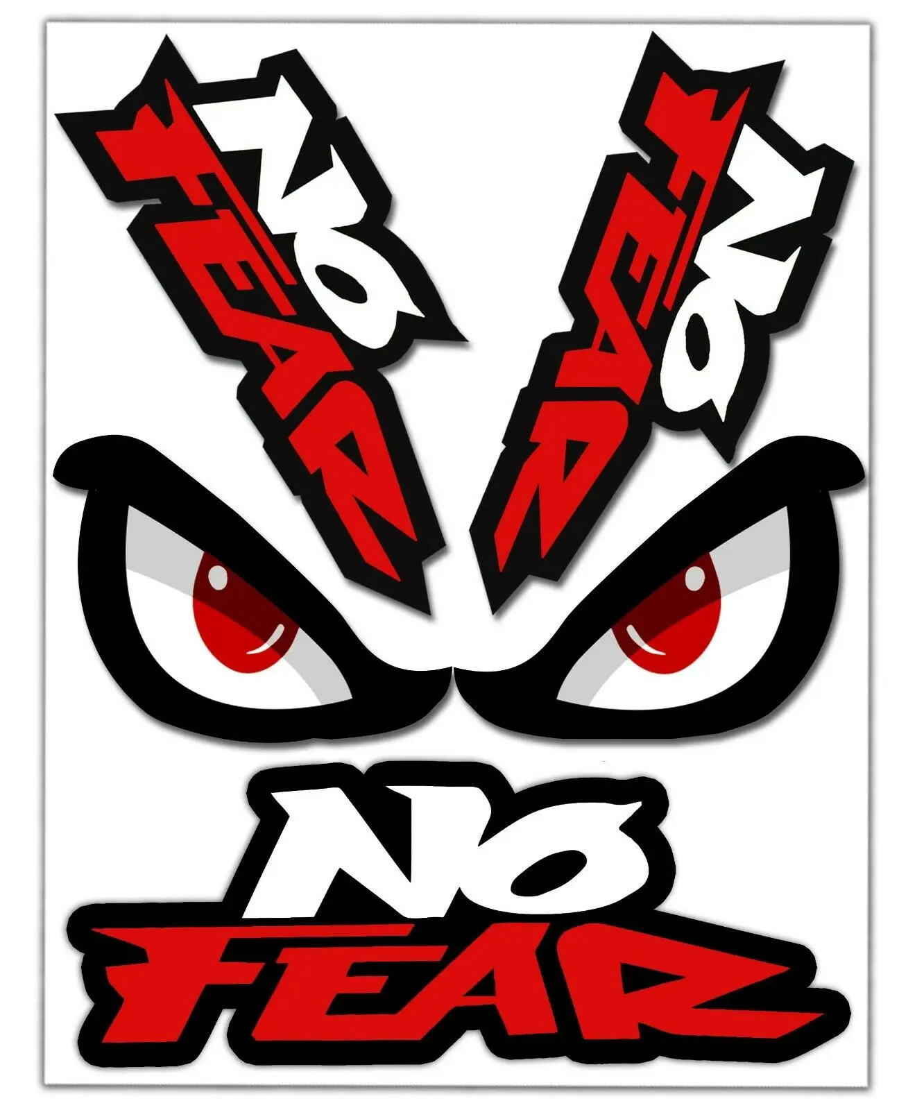 

Funny Vinyl Decal No Fear Eyes Car Auto Motorcycle JDM Racing Bumper Sticker Car Assessoires