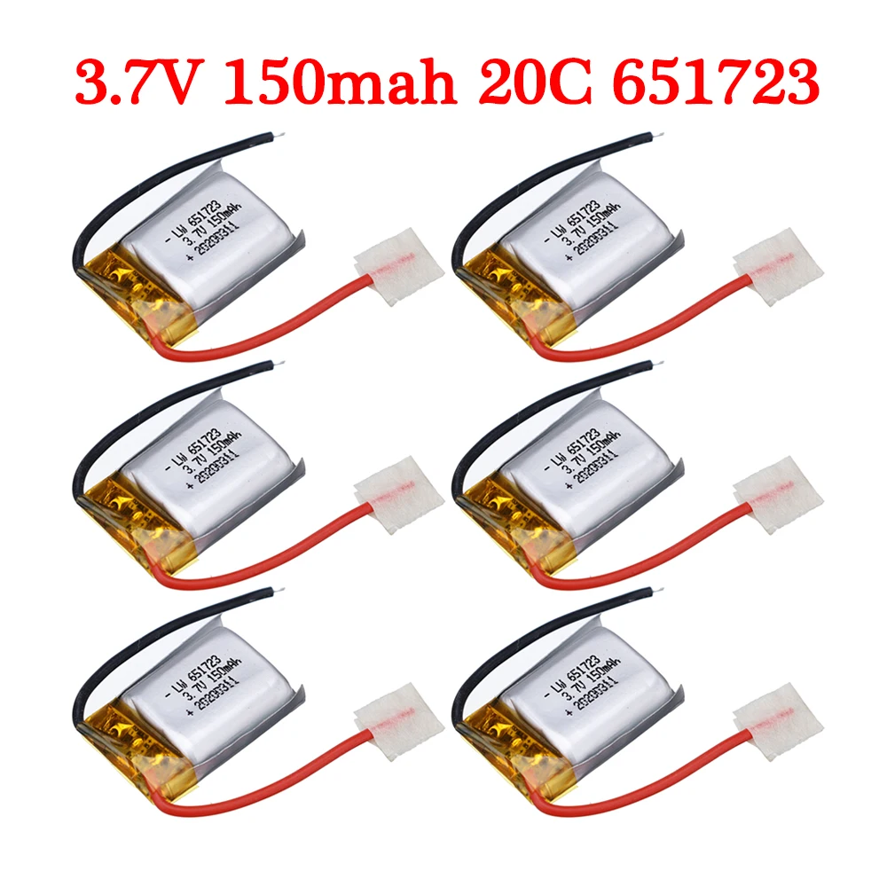 4/5/6 pcs 3.7V 150mAh Lipo battery For Syma S105 S107 S107G S109 S111 MJXRC S977/S009 Wltoy v319 RC Drone Quadcopter Spare parts