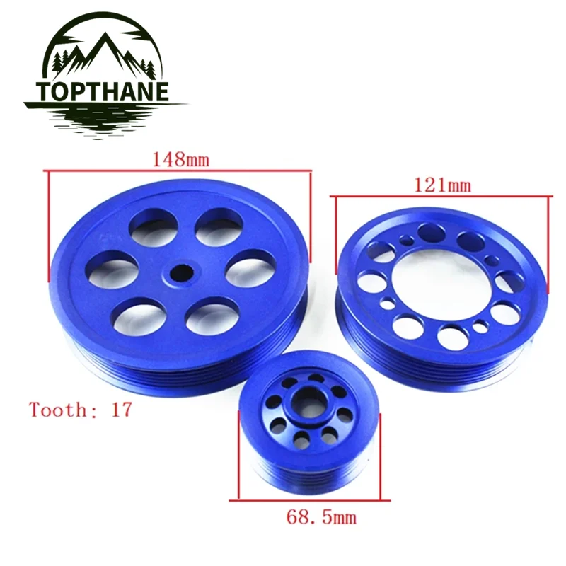 PROTHANE-Crankshaft Pulley For Toyota 1JZ-GTE 2JZ-GTE Supra Crowm Mark Aluminum Crank Belt Pulley