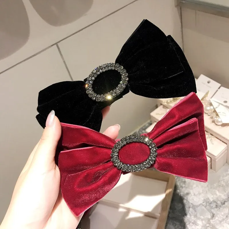 Women Elegant Fashion Bowknot Hair Clip Headdress Denim bow Simplicity Spring Clip Hairpin Headwear Hari Accessories