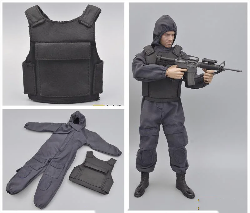 

1/6 U.S Army SWAT SDU Special Forces Jumpsuit Bullet-proof Vest Model for 12''Figure Body Accessories DIY