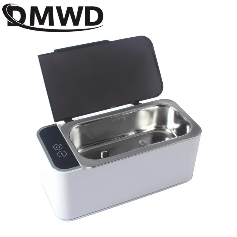 DMWD Ultrasonic Cleaner Stainless Steel Washing Bath Machine Glasses Jewelry Watch Denture Mini Ultrasound Wave Cleaning Tank