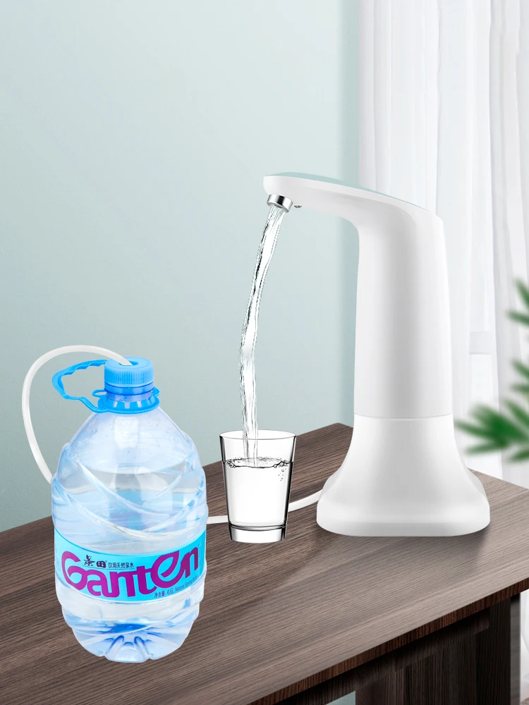 Bomba de botella de agua eléctrica integrada, dispensador de agua recargable por USB, interruptor de bomba de agua, herramienta de hervidor de 5 galones con luz nocturna