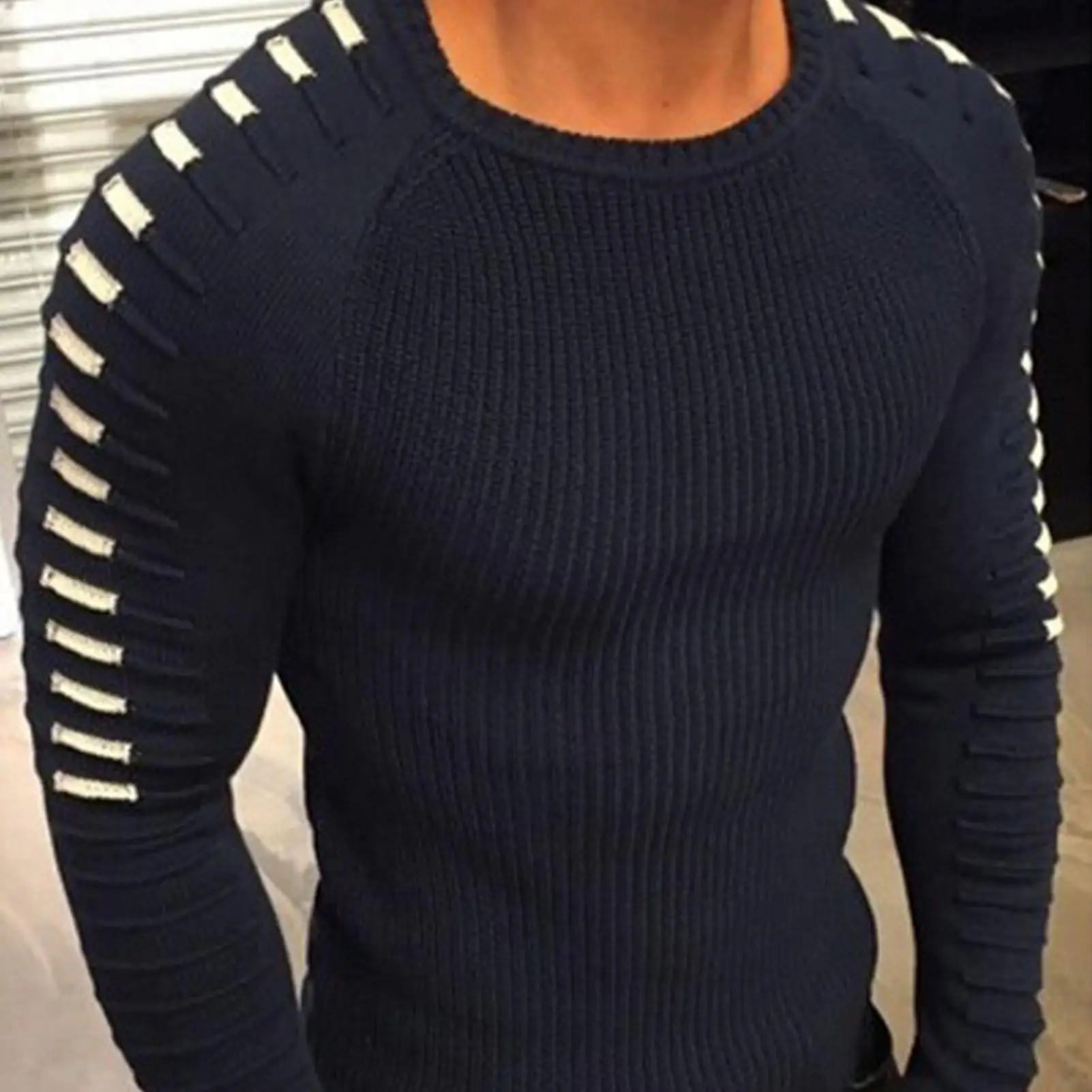 Size S-3XL Men Autumn Winter Solid Color Long Sleeve Warm Knitted Pullover Sweater Men\'s Knitted Sweaters Pullover Men Knitwear