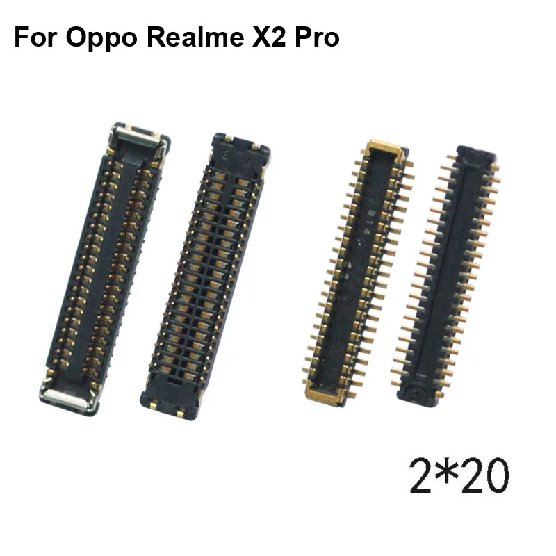 2pcs FPC connector For Oppo Realme X2 Pro LCD display screen on Flex cable on mainboard motherboard For Oppo Realme X 2 Pro