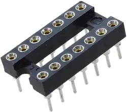 Adaptador de enchufe IC DIP de 34 piezas, 2,54mm, 14 pines, agujero de Pin de contacto redondo