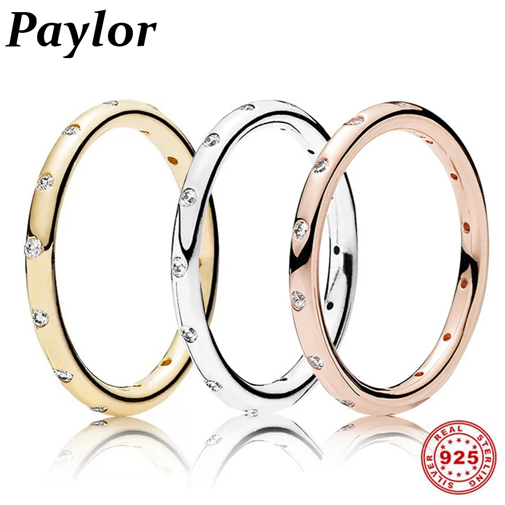 New Style 925 Sterling Silver Simple Fashion Female Engagement Finger Ring Jewelry Stackable Ring For Women Instagram Dropship