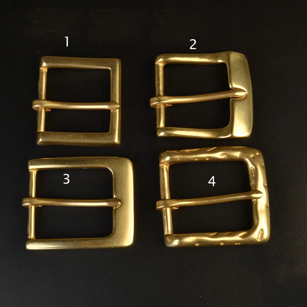DIY 가죽 공예 40mm 내부 너비 4 디자인 단단한 황동 소재 벨트 핀 버클 3 개/몫