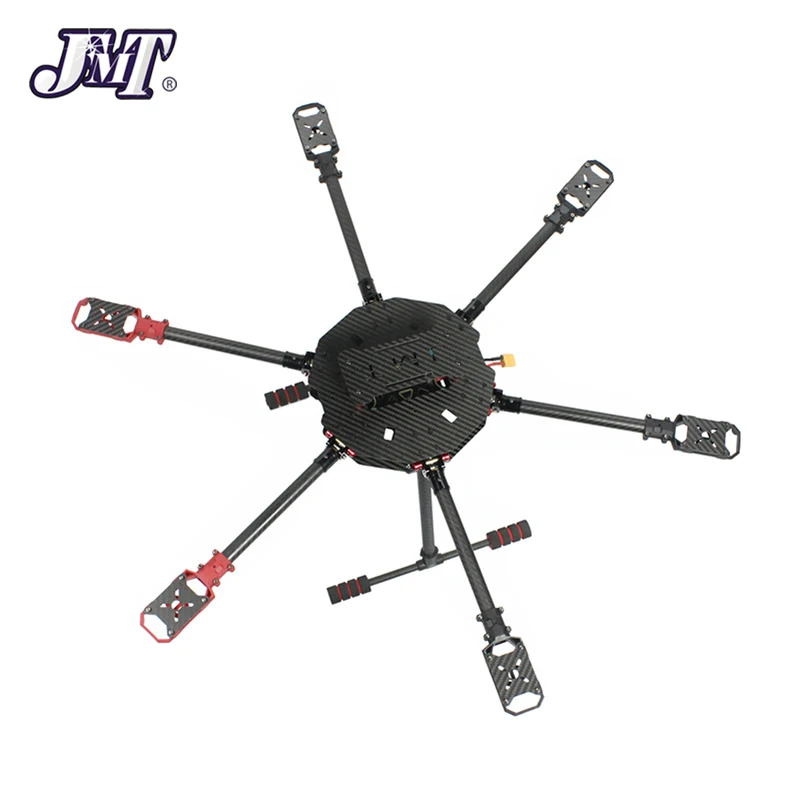 JMT Saker675 675mm / Saker610 610mm 6-axis Carbon Fiber Folding Rack DIY Drone Hexacopter Frame Kit wi/ Landing skid Motor Mount