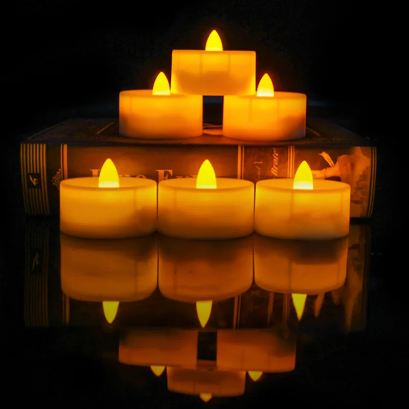 

12Pcs/Set LED Electronic Candle Timer Function AA Battery Plastic Lamp Christmas Wedding Birthday Decor Candle Atmosphere Light