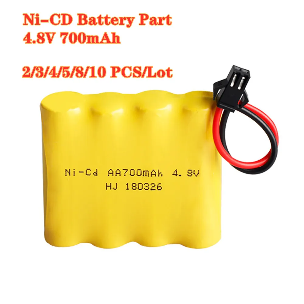 Aa 4.8V 700Mah Oplaadbare Ni-Cd Batterij Sm Plug Voor Rc Speelgoed Elektrische Auto Robots Boten guns Accessoire Onderdelen 1-10 Stuks