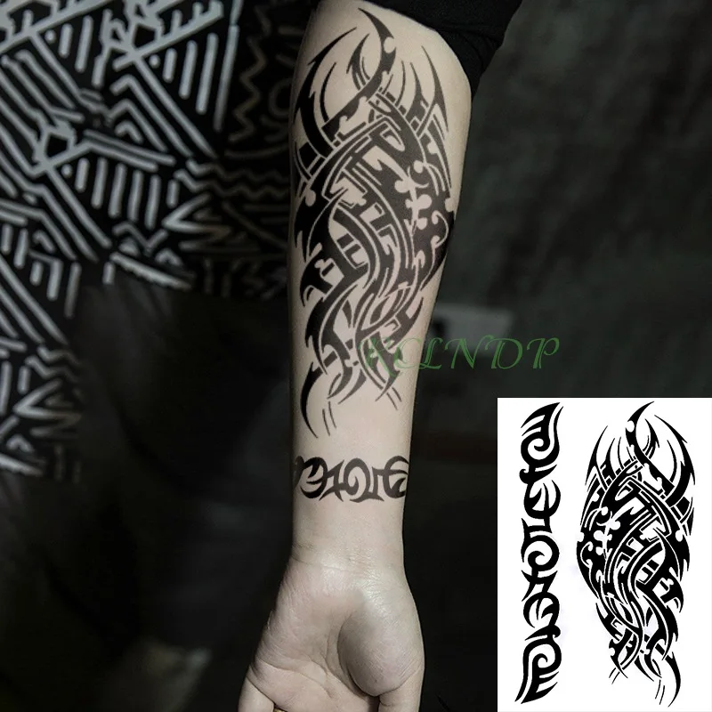 Waterproof Temporary Tattoo Sticker snake myth totem tatto stickers for men's arm back flash tatoo fake tattoo