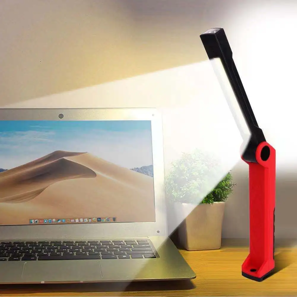 Lampe de travail pliante COB, rechargeable par USB, lumière d'inspection rotative, lumière d'urgence pour camping, nouveau produit