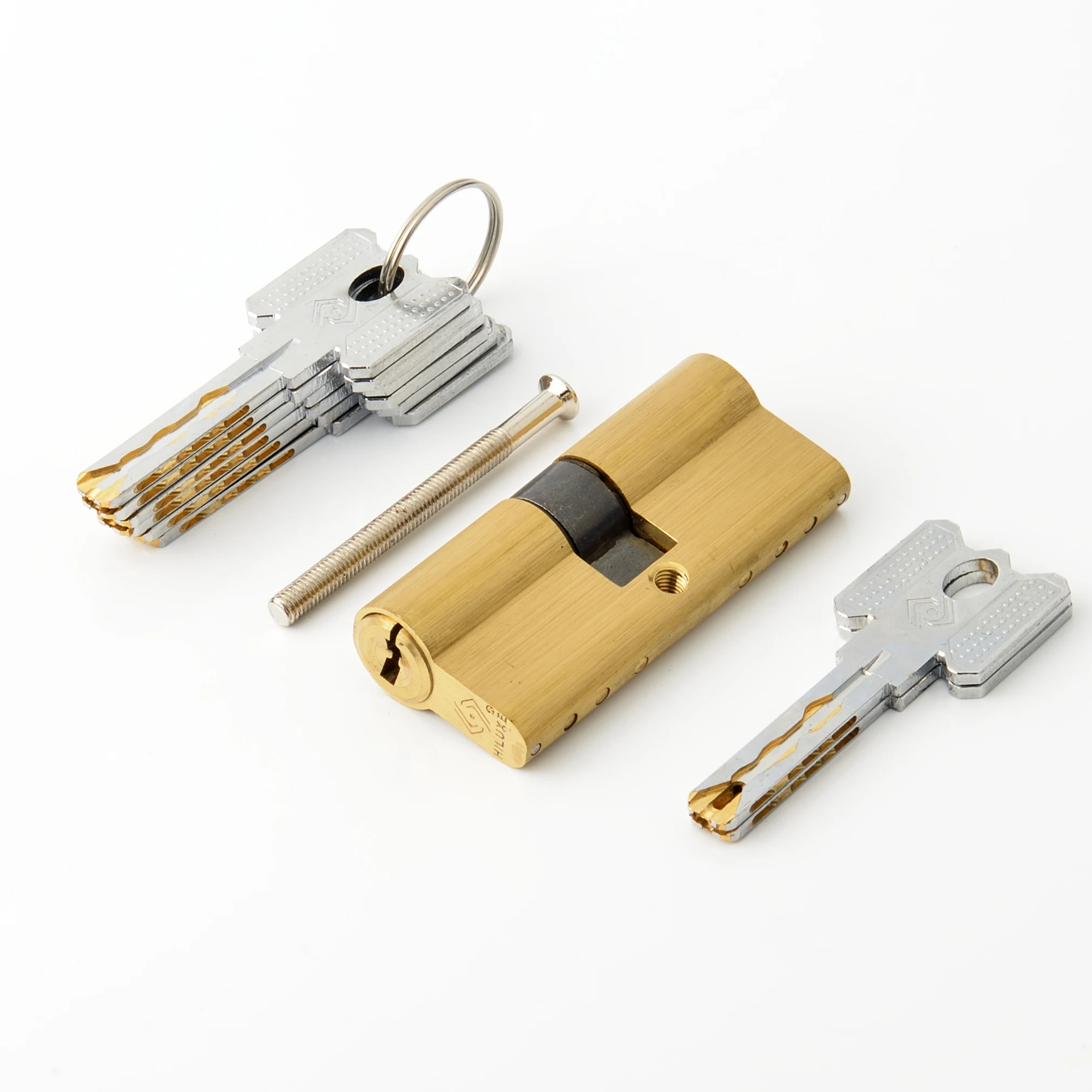 

HILUKE Management 70mm brass door lock cylinder Europe stander lock core high secure key cylindre de porte deur cilinderslot