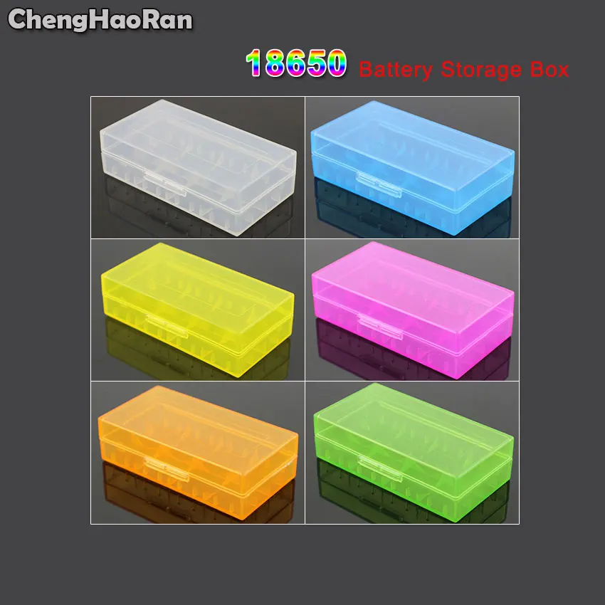 

ChengHaoRan 18650 16340 Battery Case Holder Box Storage Color Optional Blue/Pink/Clear/Green/Yellow 16340 18650 2 Slot Batteries