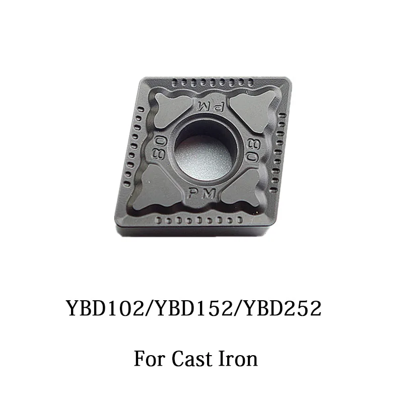 YBD102 YBD152 YBD052 YBD252 YBD151 CNMG120408-PM CNMG Inserts CNMG120404-PM CNMG160608-PM CNC Turning Blade Processing Cast Iron