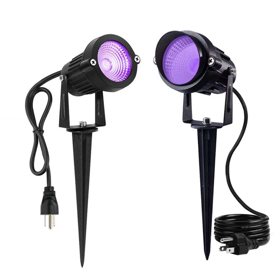 

1/2PCS LED UV Black Light Outdoor Ultraviolet Landscape Lamp Waterproof Garden Patio Spotlight With Ground Stake Lawn Lights