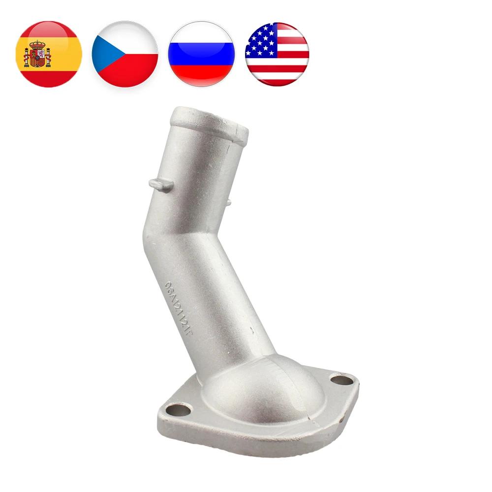 06A121121C Engine Cooling Radiator Coolant Hose Connector Outlet Pipe fit for VW Volkswagen Golf Jetta Beetle Audi TT 06A121121F