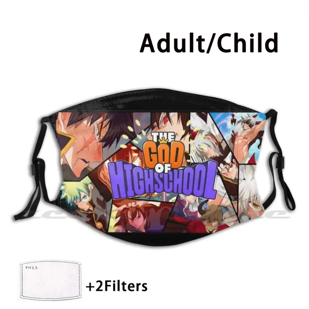 

God Of Highschool Washable Trending Customized Pm2.5 Filter Mask God Of Highschool The God Of Highschool God Of High School Jin