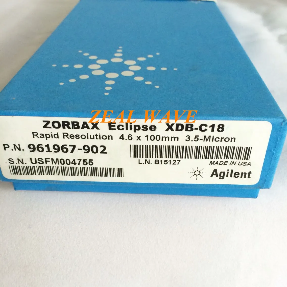 961967-902 Agilent Column XDB-C18 Rapid Res 4.6x100mm  3.5um