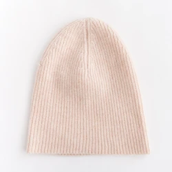 Women's 100% Goat Cashmere Soft Knitted Headgears New Fashion Hat Soft Cashmere Autumn Winter 3 Colors Free Shipping