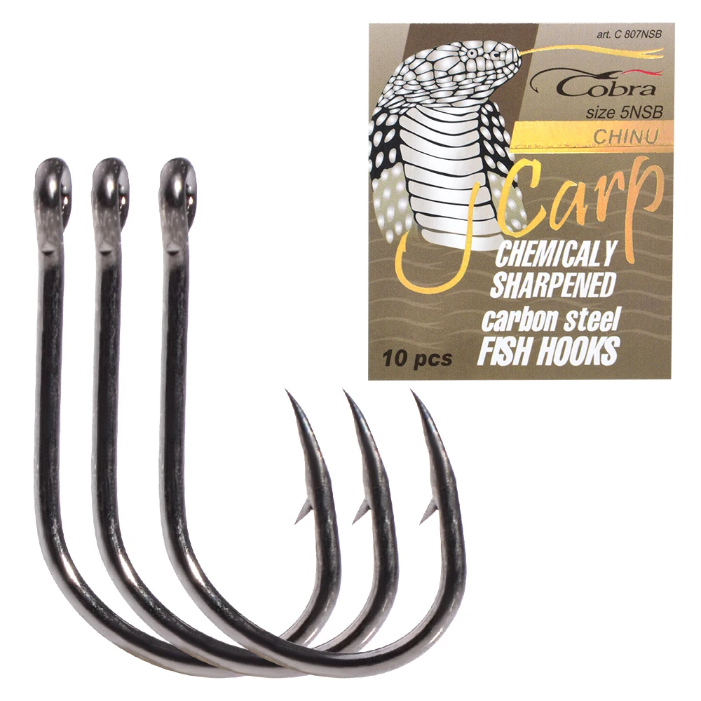 

FTK COBRA High Carbon Steel Fishing Hook 3#-12# Ringed Carp Fishhooks Shape Barbed Hook from Japan for Carp Fishing Accessories