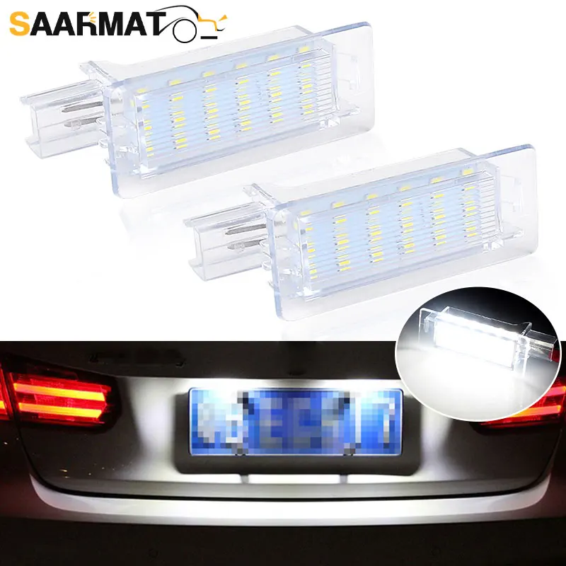 2pcs LED License Number Plate Light for Renault Scenic 2 3 Modus Laguna 2 3 Espace 4 Zoe Captur Fluence Dacia Duster Logan Lodgy