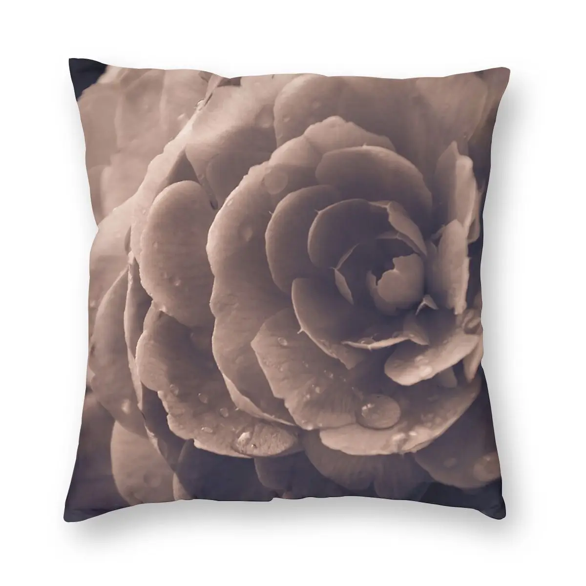 Camellia Pillow Case Home Decor Flower Cushion Cover Throw Pillow for Sofa Polyester Double-sided Printing Printed