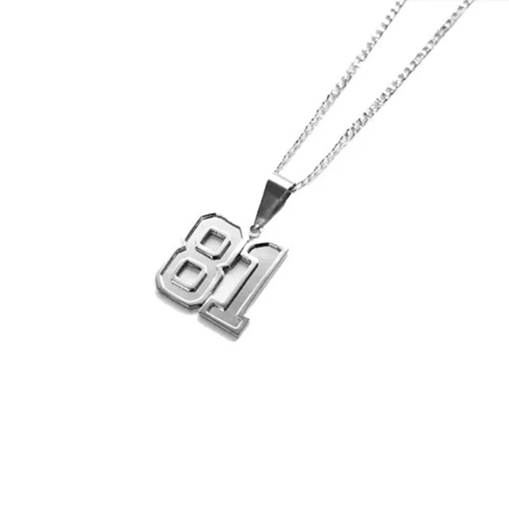 

DUOYING Custom Number Choker Necklace Personlized Varsity Number Stainless Steel Pendant Necklace Numeral Jewelry For Women Gift