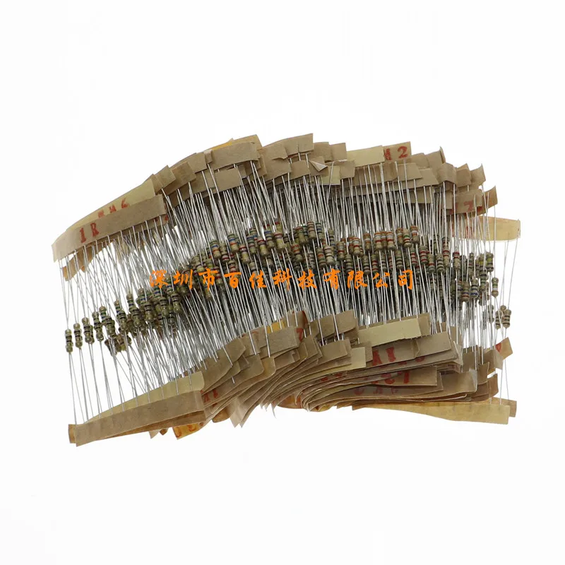 860pcs 1/4W Carbon Film Resistor Pack 86 kinds specifications  Resistance Values (0r-10m) × 10Pcs E12 Element Bag