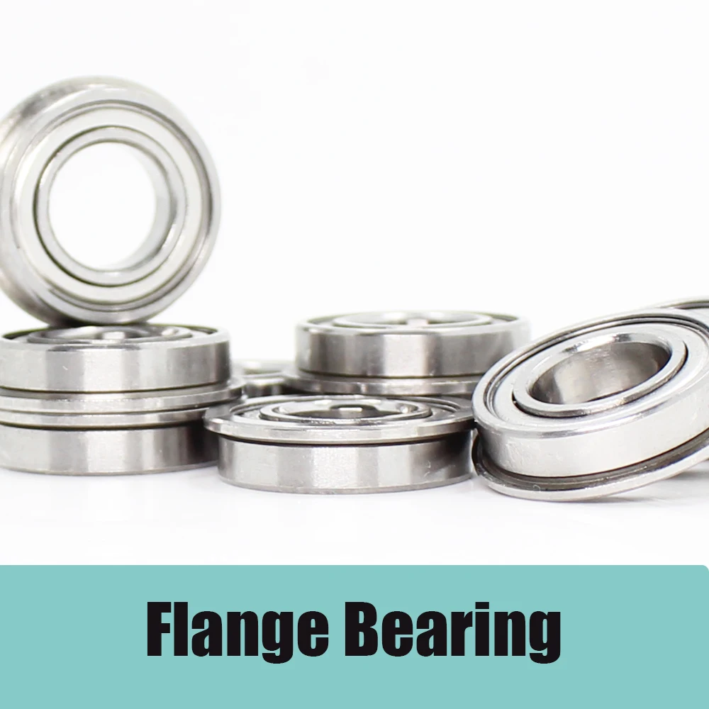 F697ZZ Flange 7X17X5 Mm ABEC-1 10PCS F697 Z ZZ Flanged Bantalan Bola