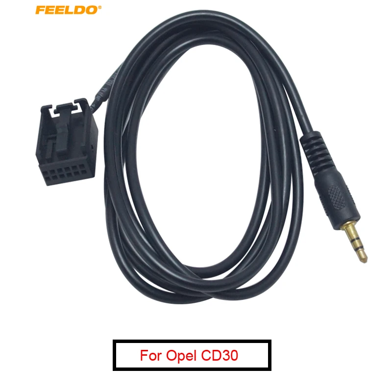 FEELDO 1PC Car 12PIN Audi Radio 3.5mm AUX-IN Adapter Cable For Opel CD30 MP3 CDC40 CD70 NAVI DVD90 NAVI AUX Wire#6000