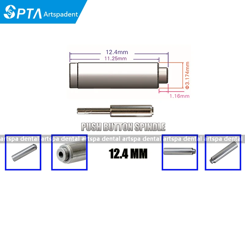 

Upgrade Your Dental Spare Parts With Practice SPTA 5pcs 12.4mm Push Spindle Handpiece Cartridges Durable Precise And Efficient