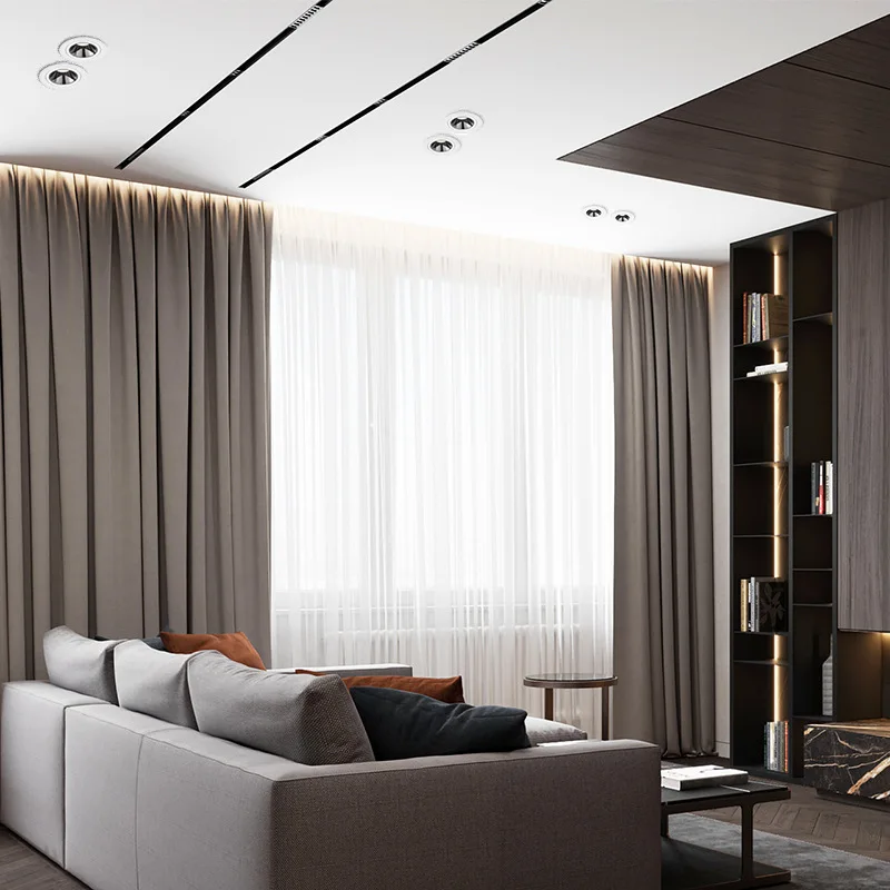 ไฟดาวน์ไลท์ LED แบบฝัง ปรับมุมได้ ป้องกันแสงสะท้อน 9W 12W 15W 18W 24W 110V 220V สำหรับติดเพดาน ห้องครัว ห้องนั่งเล่น ในอาคาร