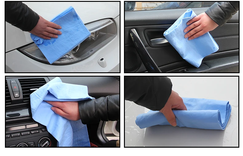 Auto Care Extra Large Auto Car Natural Drying Chamois Deerskin Cleaning Cham Leather Cloth