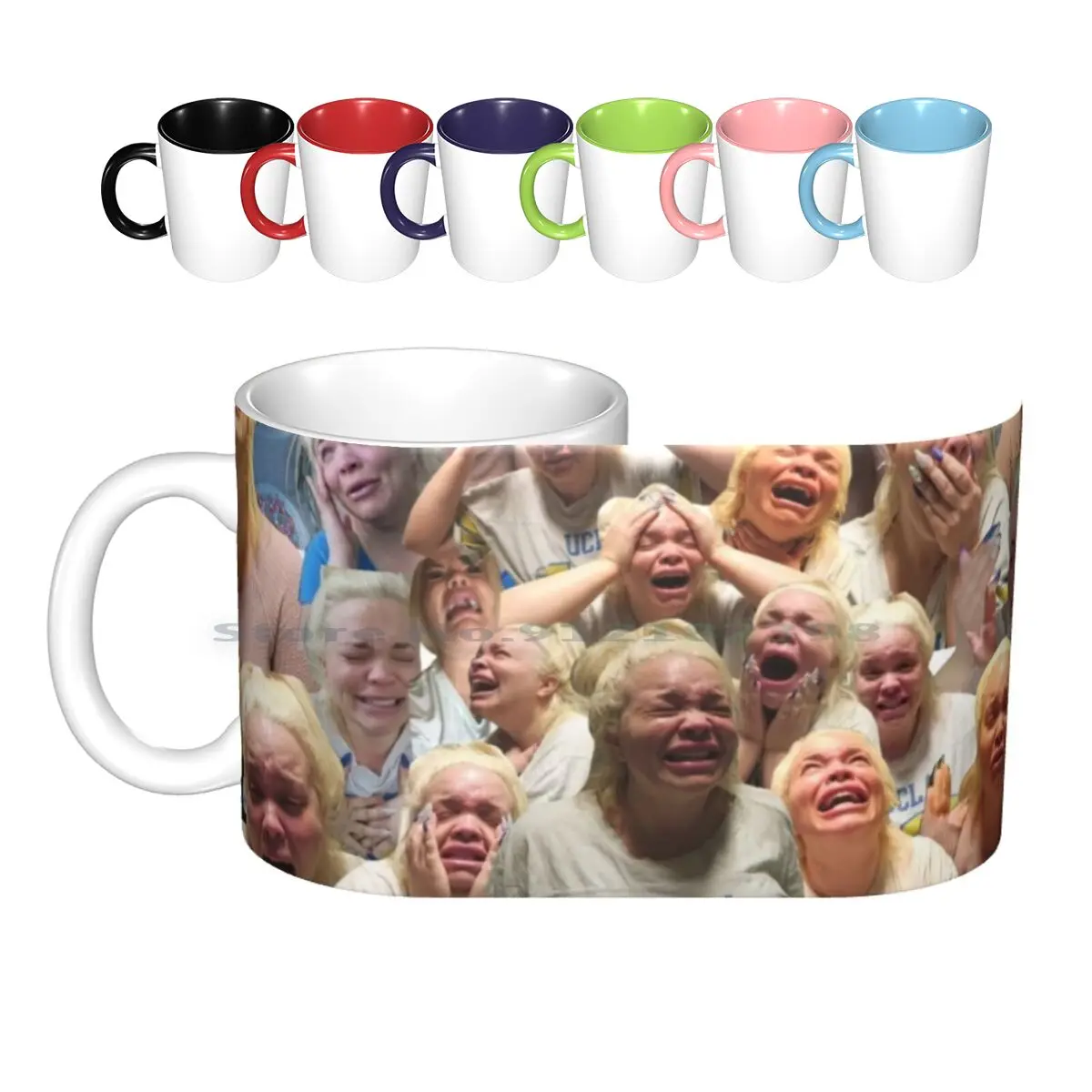 Trisha Paytas Crying Ceramic Mugs Coffee Cups Milk Tea Mug Trisha Paytas Paytas Crying Meme Relatable Sad Chicken Nugget