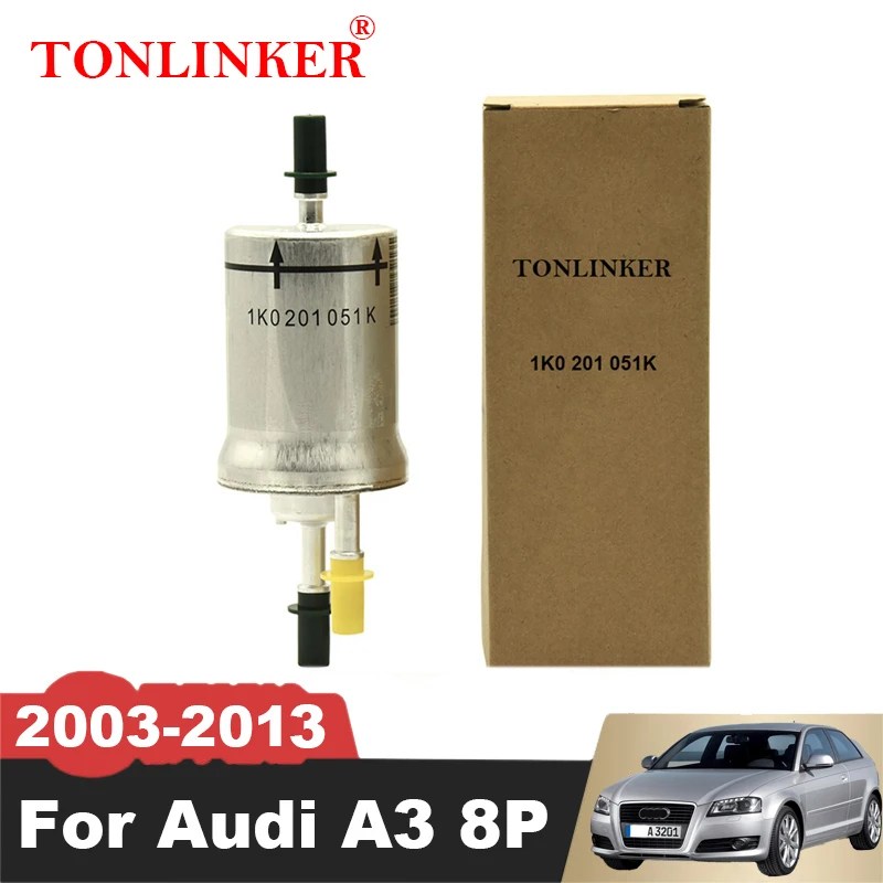 TONLINKER Fuel Filter 1K0201051K For Audi A3 8P 2003-2005-2008-2013 1.6MT 2.0FSI 1.2TFSI 1.4TFSI 1.8TFSI 2.0TFSI Car Accessories