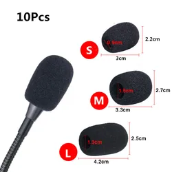 10 pz auricolare sostituzione schiuma microfono copertura telefono auricolare microfono copertura microfono parabrezza auricolare antivento spugna S/M/L