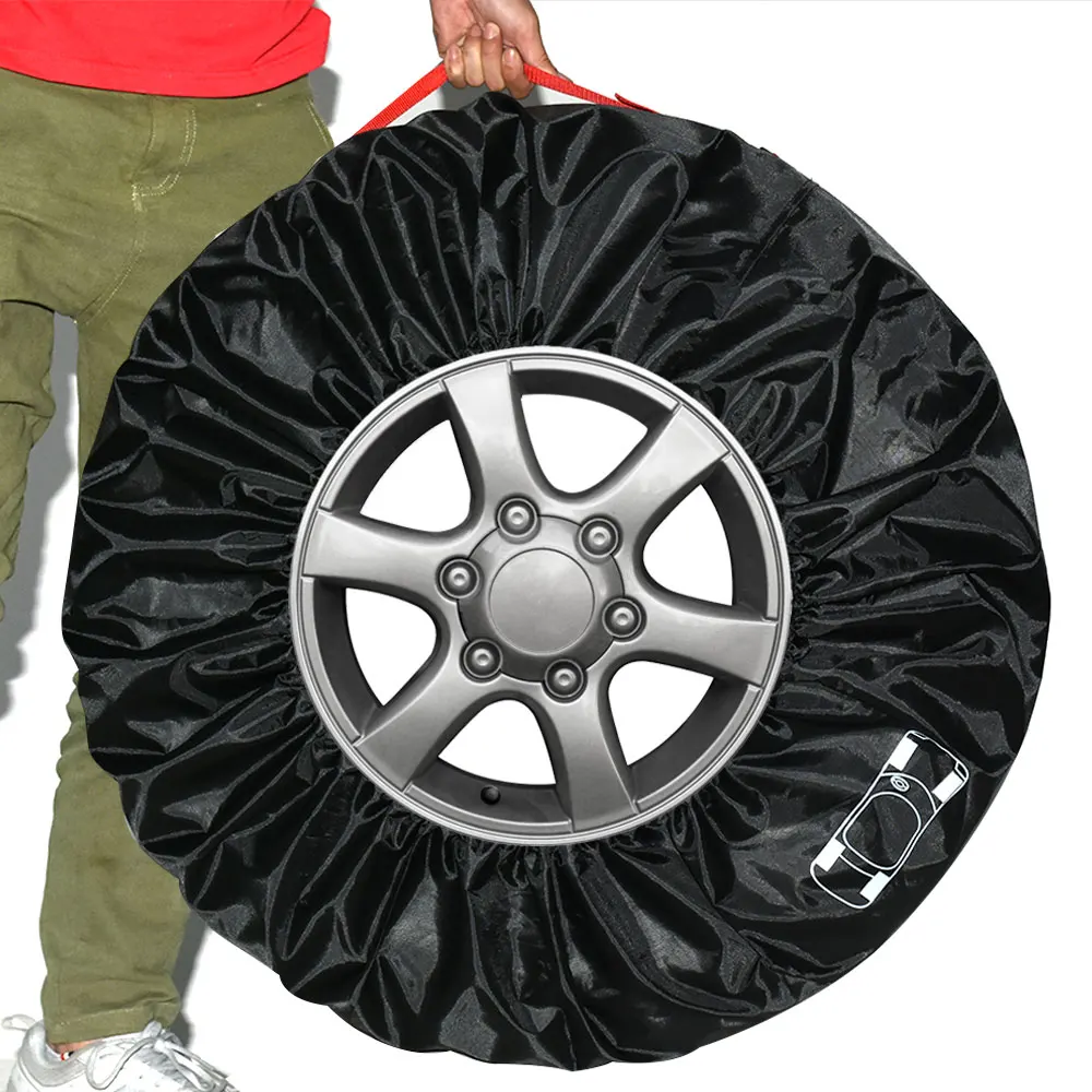 Universal Car Spare Tire Cover Case Polyester Auto Wheel Tires Storage Bags Vehicle Tyre Accessories Dust-proof Wheel Protector