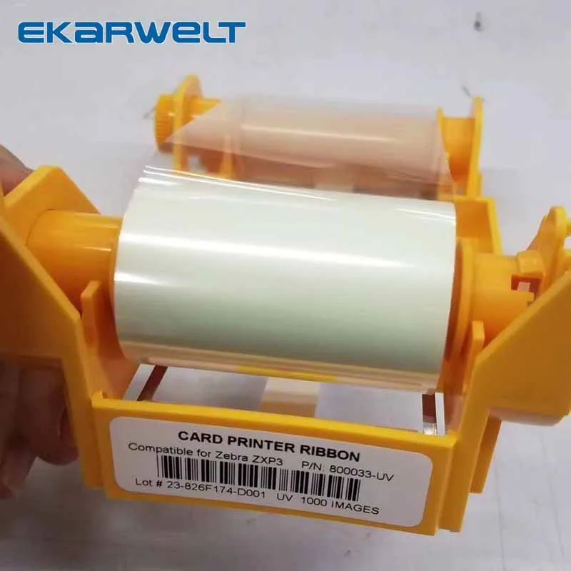 compatible 800033-UV Blue Green Red invisiable ribbon 1000prints for zebra ZXP3 ZXP3C PVC ID card printer