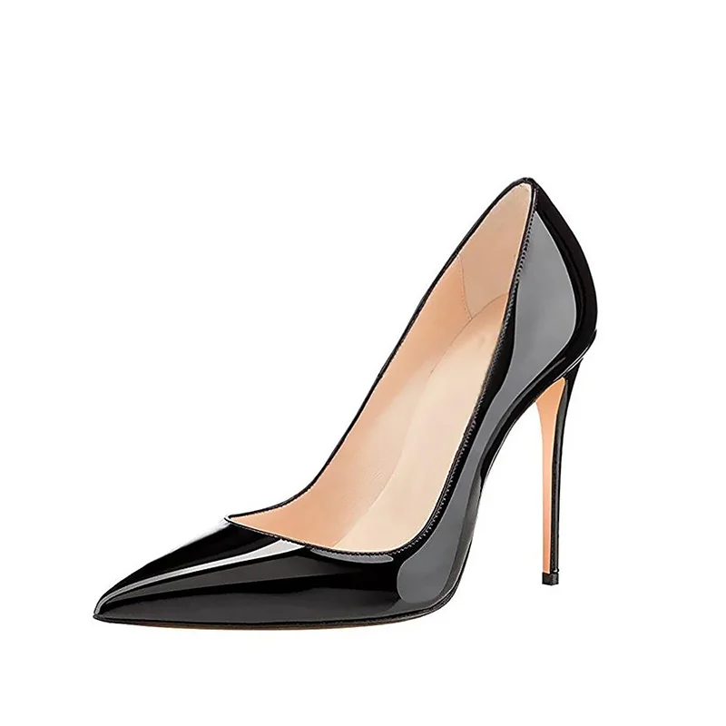 Stiletto High Heel Pumps Ladies Patent Leather Pointed Toe Slip On Dress Women Shoes Spring 2020 Manufacturer On Sale Pumps