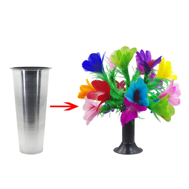 Magic Sleeve To Flower Magic Tricks Feather Flower Appearing Magic Props Sreet Stage Illusion Magician Accessary Gimmick Comedy