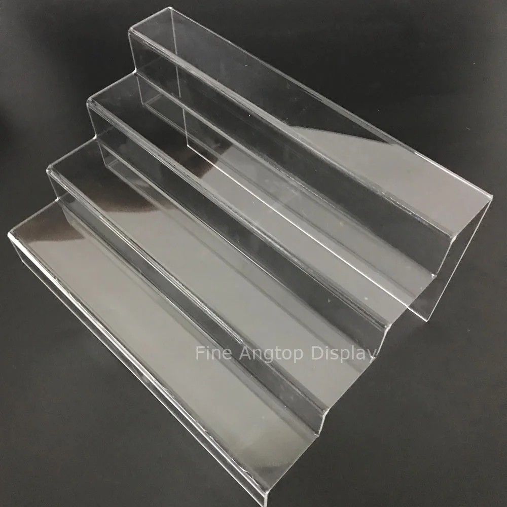 

4-Tier Acrylic Riser Step Display Clear Jewelry Stand Shelf Decoration Toy Organizer Multifunctional Display Rack