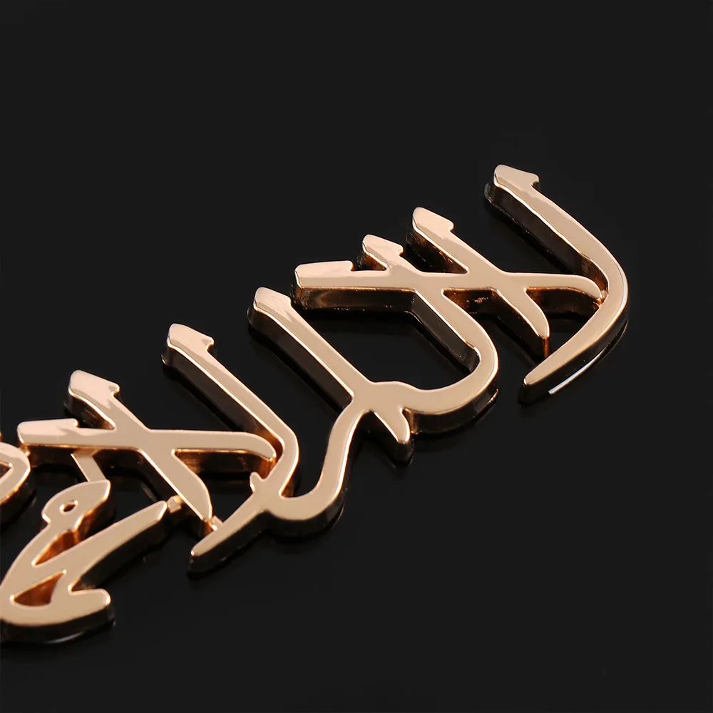 Metal 3D Islam Muslim Car Decorative Sticker Car styling Emblem Trunk Badge Accessories Car Tail Sticker Car Accessories