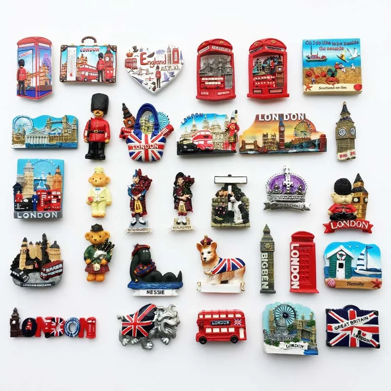 England United Kingdom Hemsby London Souvenirs Refrigerators Wall Board Fridge Magnets 3D Magnetic Stickers Home Decor