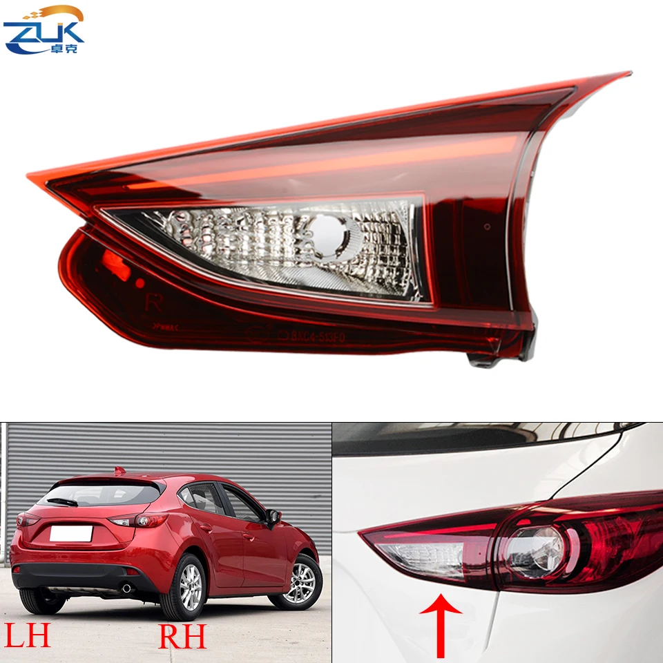 ZUK Halogen Car Inner Interior Rear Bumper Tail Light Brake Stop Lamp Taillight Taillamp For Mazda 3 Axela Hatchback 2013-2016