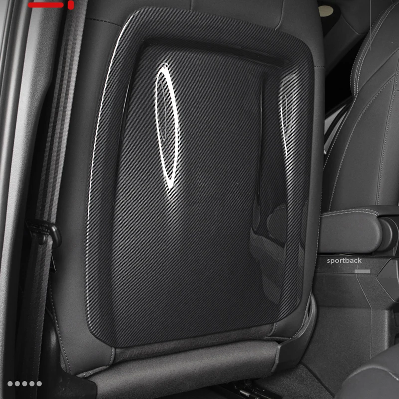 Carbon Fiber Style Car Seat Back Anti-kick Trims For Audi A3 8Y Anti-kick Decoration Fit Audi a3 2021 Anti-Kick Pad