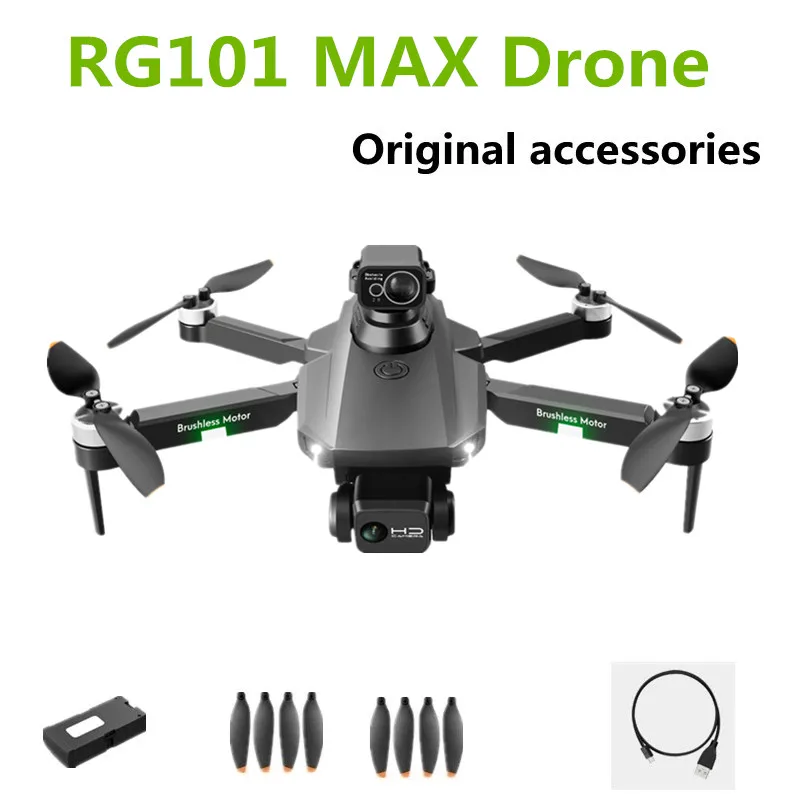 RG101 MAX Battery Original Accessories 7.4V 3000mAh Propeller Maple Leaf /USB Cable Use For RG101 MAX  Drone Battery Spare Parts