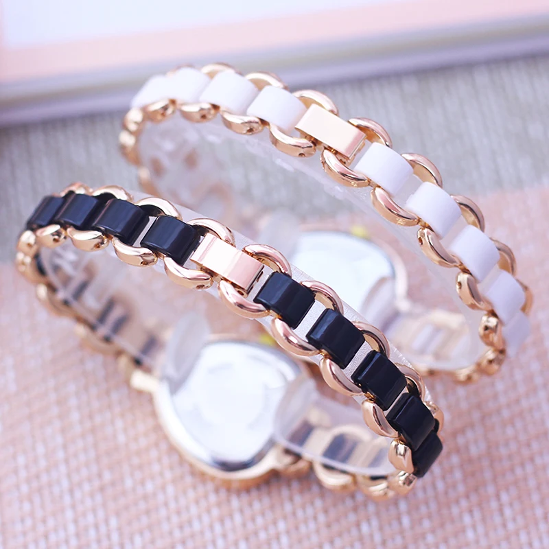 chaoyada famous brand lady women fashion Imitation ceramic Hand catenary wristwatch girls thin beauty holiday gifts watches